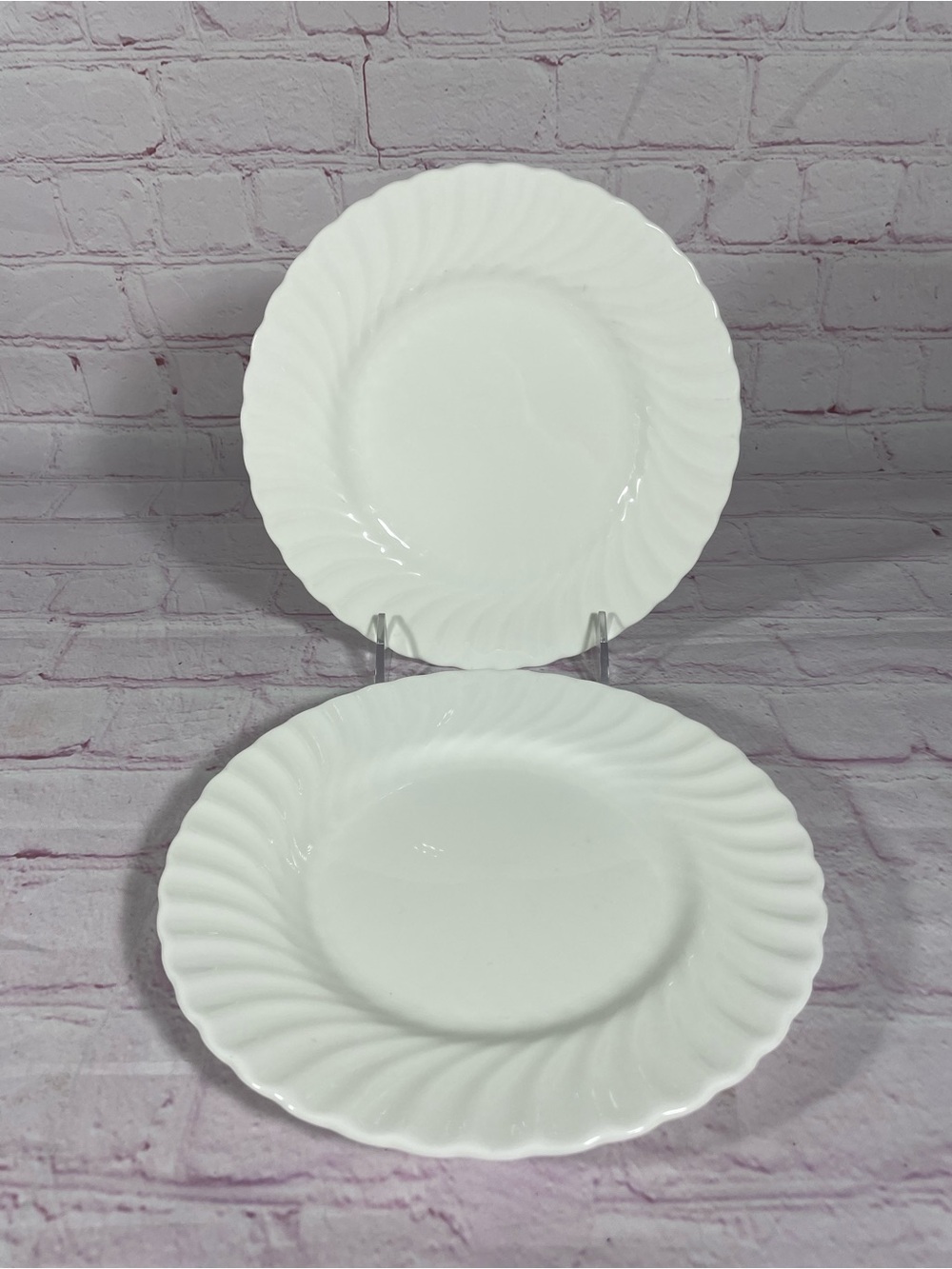 Vintage Minton White Fife Bone China Salad Plates 7 7/8” England Discontinued
